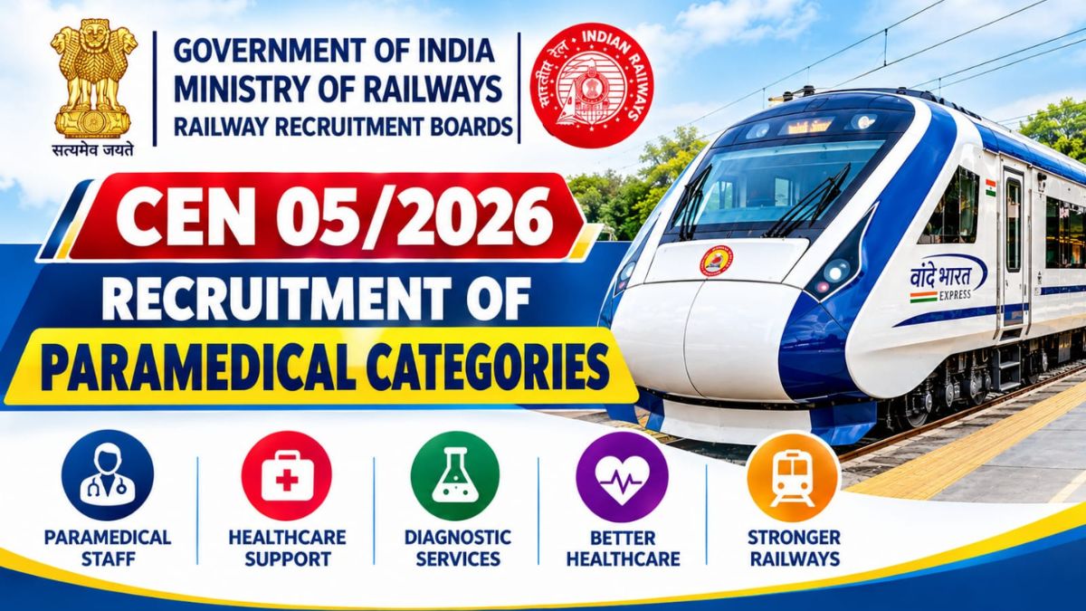 RRB Paramedical Recruitment 2026: Notification Out for 590 Posts Under CEN 05/2026